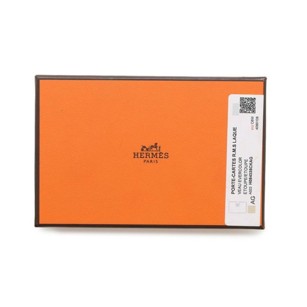 エルメス カードケース RMS RMS エトゥープ/シルバー金具 エバーカラー K刻印 HERMES 名刺入れ
