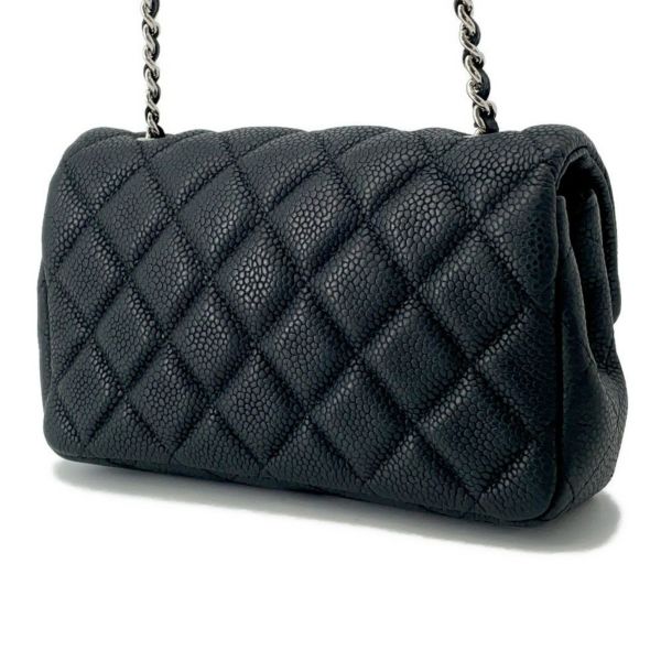 シャネル チェーンショルダーバッグ ココマーク エクストラ ミニマトラッセ マットキャビアスキンA65050 CHANEL 黒