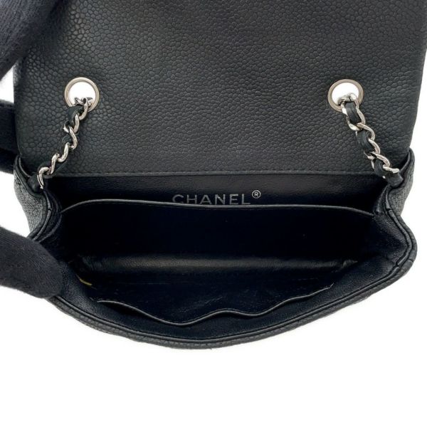 シャネル チェーンショルダーバッグ ココマーク エクストラ ミニマトラッセ マットキャビアスキンA65050 CHANEL 黒