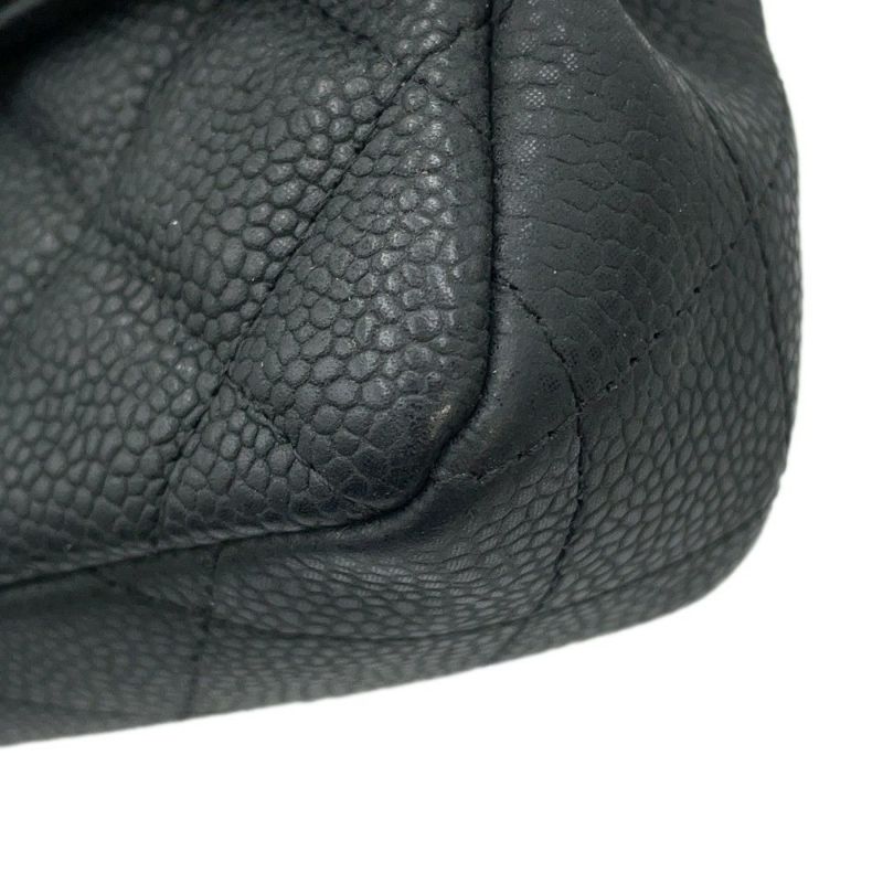 シャネル チェーンショルダーバッグ ココマーク エクストラ ミニマトラッセ マットキャビアスキンA65050 CHANEL 黒