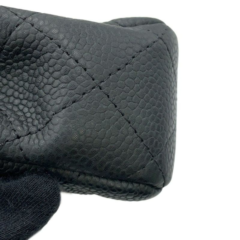 シャネル チェーンショルダーバッグ ココマーク エクストラ ミニマトラッセ マットキャビアスキンA65050 CHANEL 黒