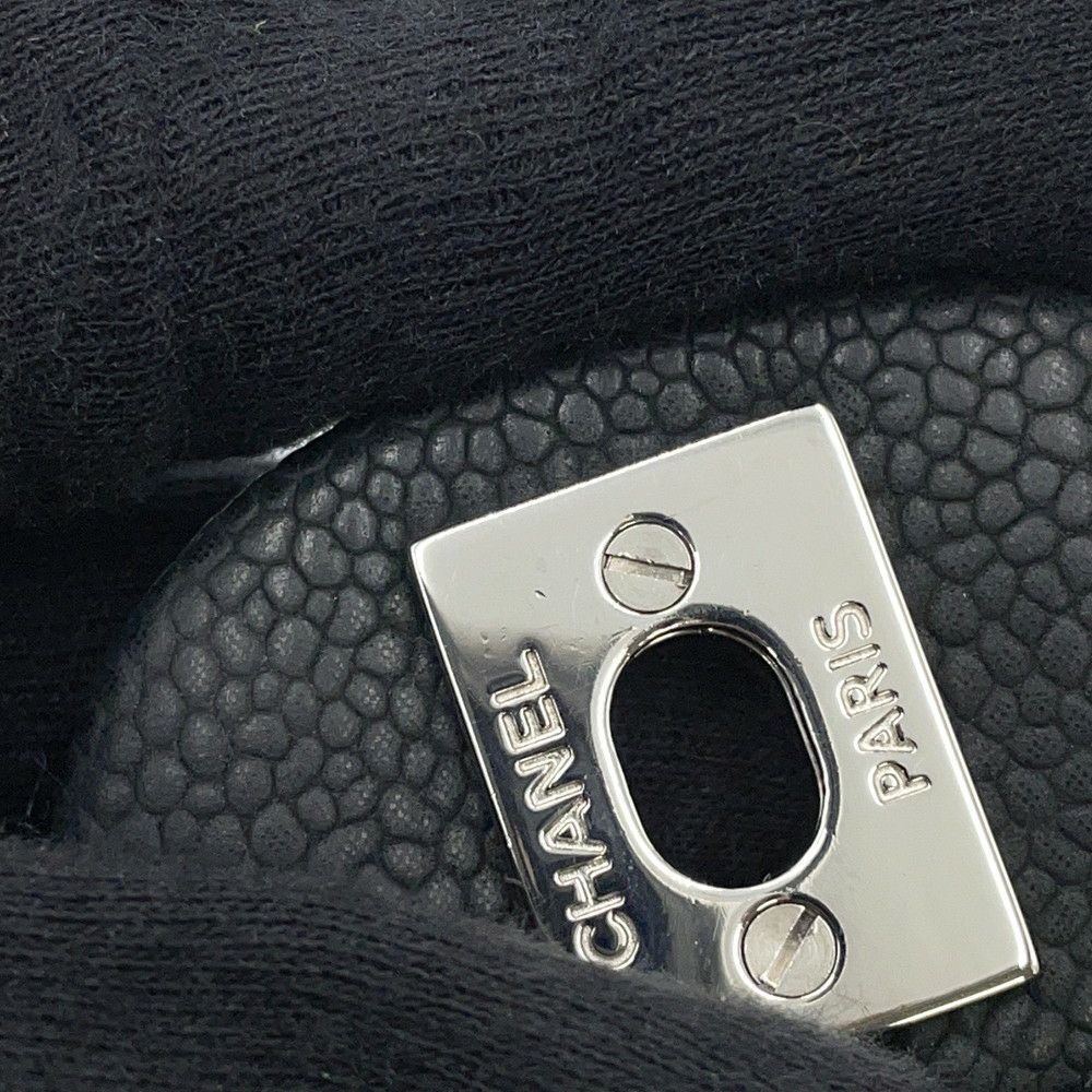 シャネル チェーンショルダーバッグ ココマーク エクストラ ミニマトラッセ マットキャビアスキンA65050 CHANEL 黒