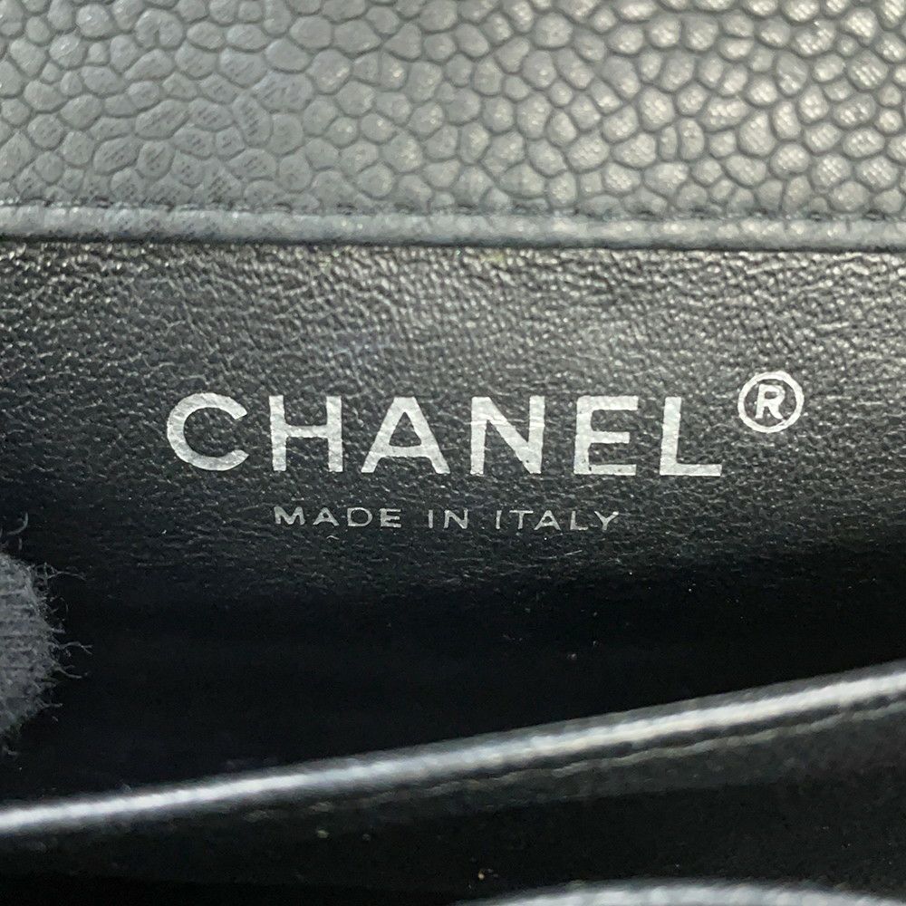 シャネル チェーンショルダーバッグ ココマーク エクストラ ミニマトラッセ マットキャビアスキンA65050 CHANEL 黒