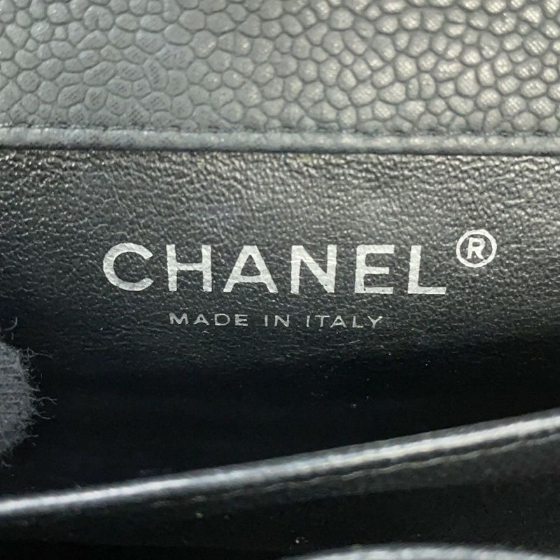 シャネル チェーンショルダーバッグ ココマーク エクストラ ミニマトラッセ マットキャビアスキンA65050 CHANEL 黒