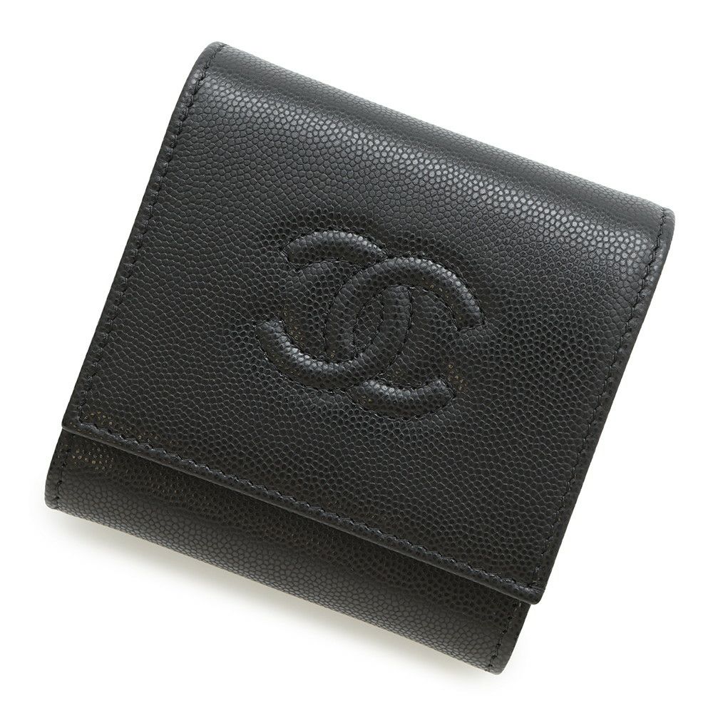 シャネル 二つ折り財布 マトラッセ スモールウォレット ココマーク  