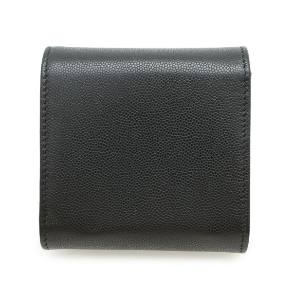 シャネル 二つ折り財布 ココマーク スモール フラップ ウォレット キャビアスキン AP4709 CHANEL 黒