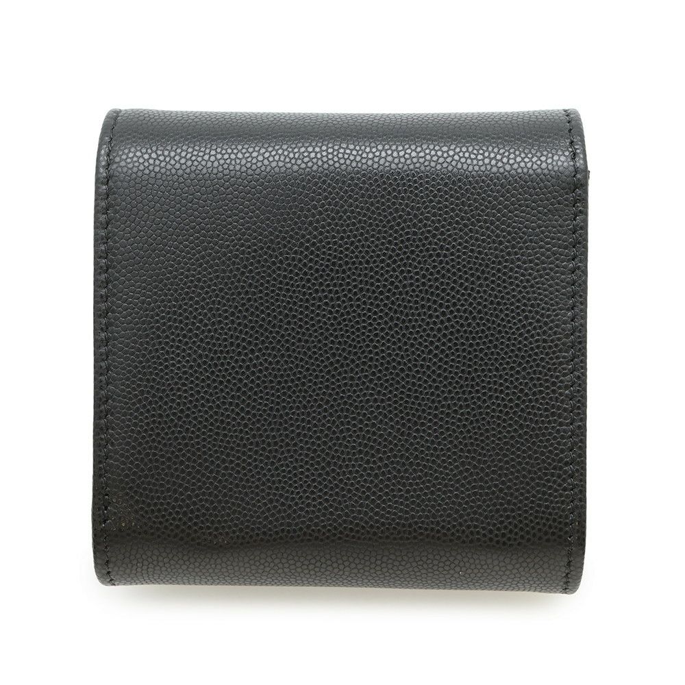 シャネル 二つ折り財布 ココマーク スモール フラップ ウォレット キャビアスキン AP4709 CHANEL 黒