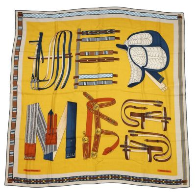 ◆エルメス HERMES ストール／グレー／未使用品／安心鑑定設定あり エレガント♪】HERMES カレH 100 (HERMES/ストール) H104199T 08