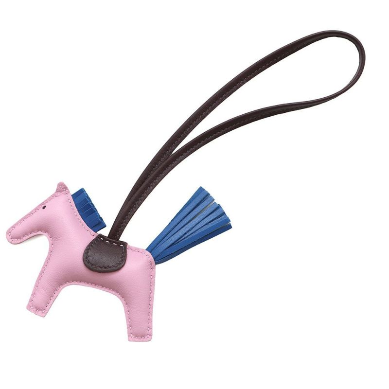 エルメス バッグチャーム ロデオPM モーヴシルベストル/ルージュセリエ/ブルーサフィール ラムスキン HERMES