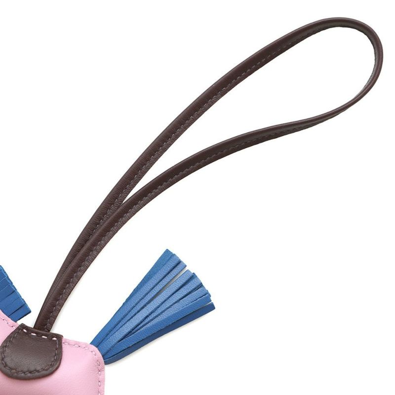 エルメス バッグチャーム ロデオPM モーヴシルベストル/ルージュセリエ/ブルーサフィール ラムスキン HERMES