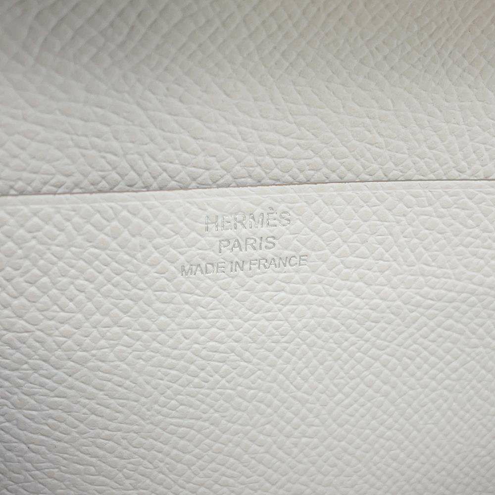 エルメス 長財布 ベアンスフレ マチ有り グリスペール/シルバー金具 ヴォーエプソン B刻印 HERMES 財布