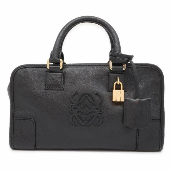 ロエベ ハンドバッグ アマソナ 28 アナグラム レザー 339.95.A03 LOEWE バッグ 黒