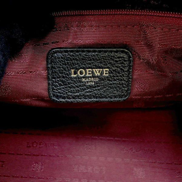 ロエベ ハンドバッグ アマソナ 28 アナグラム レザー 339.95.A03 LOEWE バッグ 黒