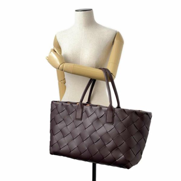 ボッテガヴェネタ トートバッグ マキシイントレチャート カバ ミディアム ラムスキン 630817 BOTTEGA VENETA