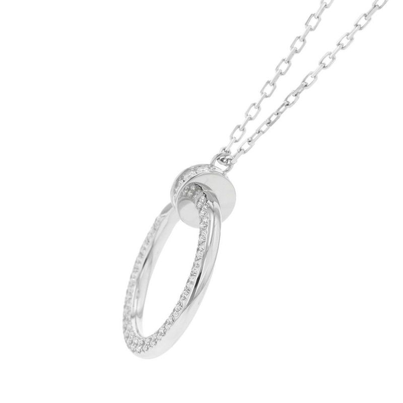 カルティエ ネックレス ジュスト アン クル ネックレス ダイヤモンド 36P 計0.38ct K18WGホワイトゴールド B7224897 ペンダント