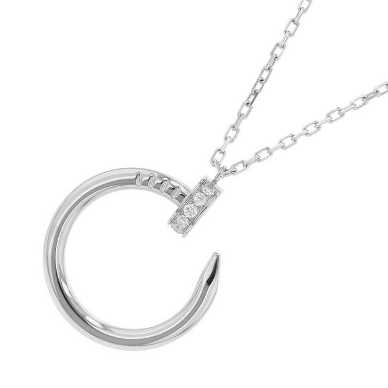 カルティエ ネックレス ジュスト アン クル ネックレス ダイヤモンド 36P 計0.38ct K18WGホワイトゴールド B7224897 ペンダント