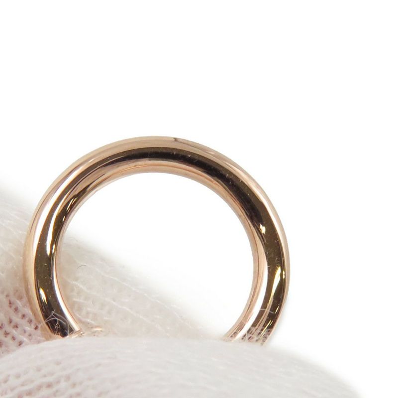 エルメス ネックレス エルメス・クルー・ドゥ・H 2チェーン ダイヤ 24P 0.15ct K18PGピンクゴールド HERMES スタッド ペンダント