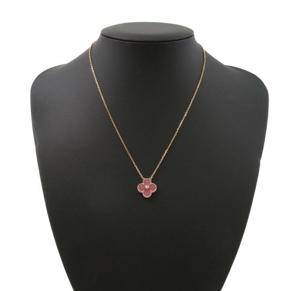 ヴァンクリーフ&アーペル ネックレス ヴィンテージ アルハンブラ ロードナイト ダイヤ 1P K18PG VCARP7TD00 2021年ホリデー限定