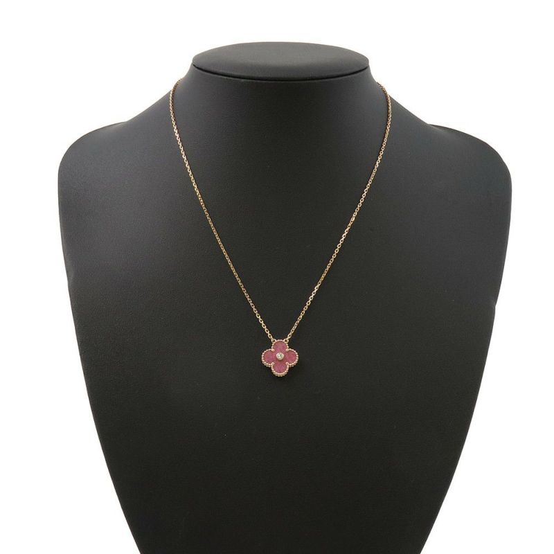 ヴァンクリーフ&アーペル ネックレス ヴィンテージ アルハンブラ ロードナイト ダイヤ 1P K18PG VCARP7TD00 2021年ホリデー限定