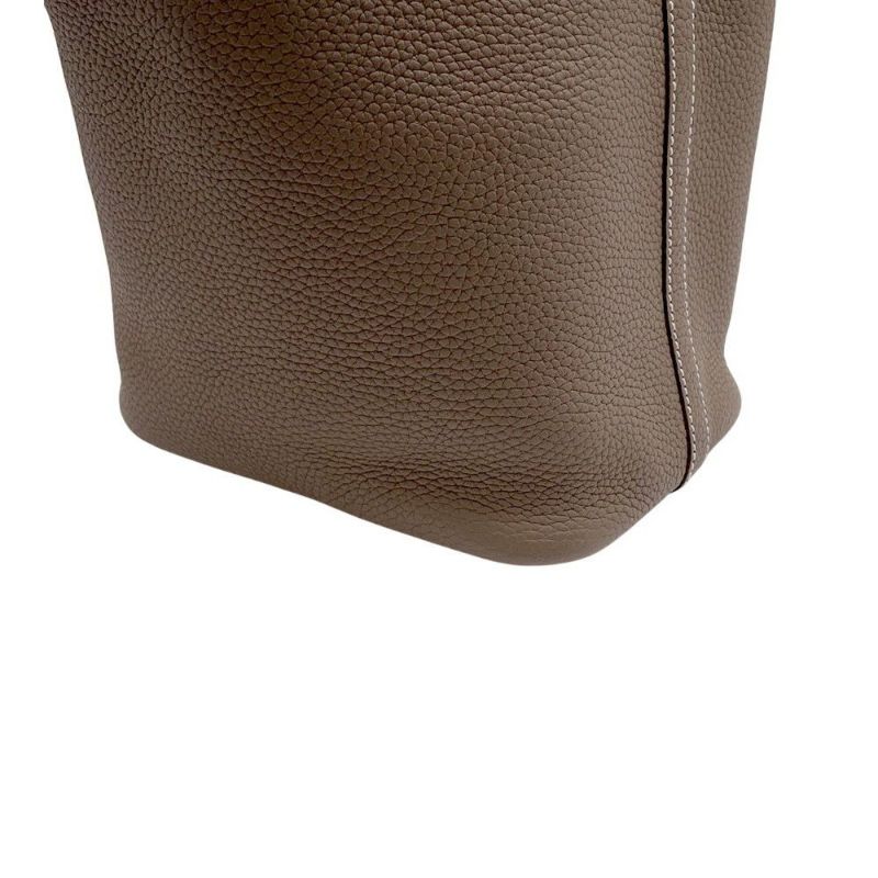 エルメス ハンドバッグ ピコタンロックPM エトゥープ/シルバー金具 トリヨンクレマンス U刻印