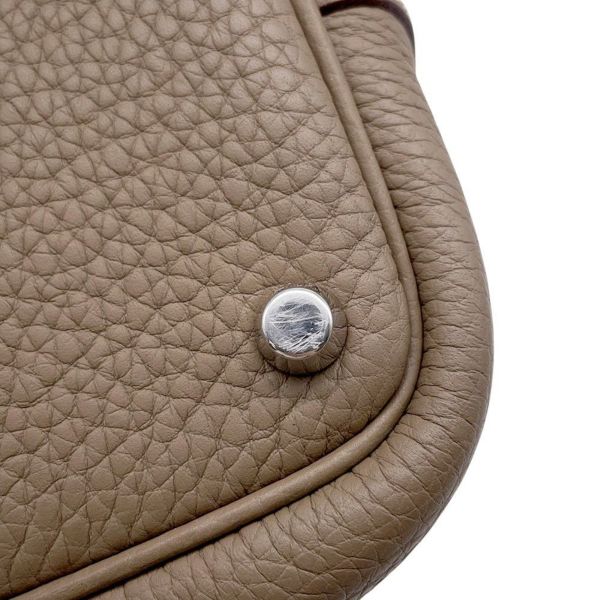 エルメス ハンドバッグ ピコタンロックPM エトゥープ/シルバー金具 トリヨンクレマンス U刻印