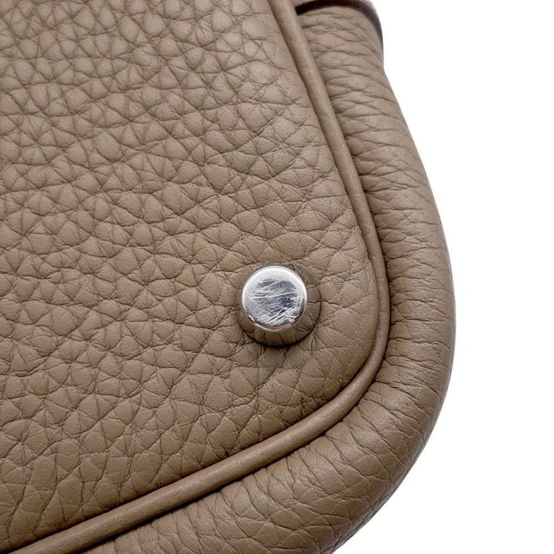 エルメス ハンドバッグ ピコタンロックPM エトゥープ/シルバー金具 トリヨンクレマンス U刻印