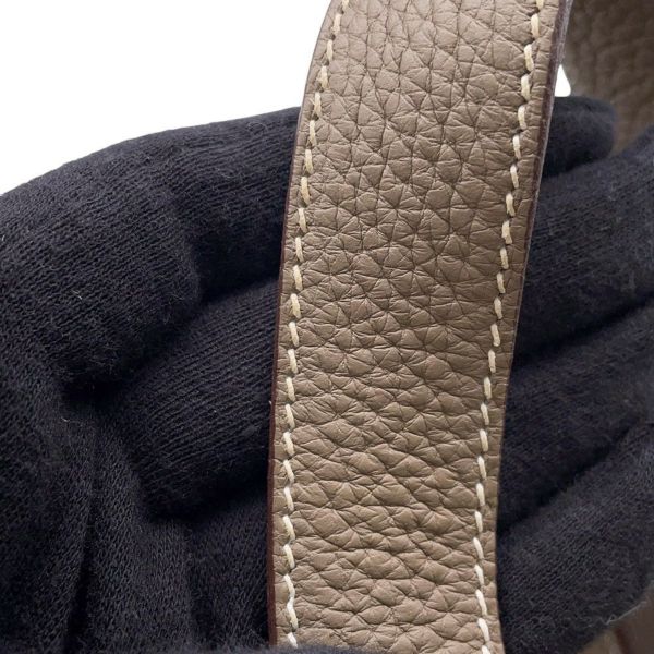 エルメス ハンドバッグ ピコタンロックPM エトゥープ/シルバー金具 トリヨンクレマンス U刻印