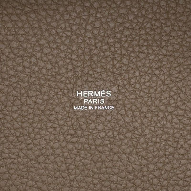 エルメス ハンドバッグ ピコタンロックPM エトゥープ/シルバー金具 トリヨンクレマンス U刻印