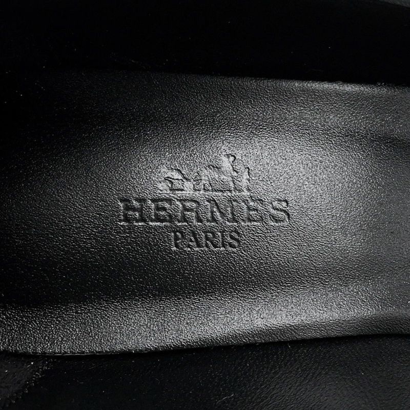 エルメス パンプス キアラ40 ケリーバックル カーフレザー レディースサイズ37 HERMES 黒