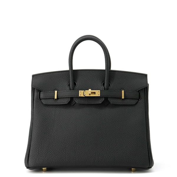 エルメス バーキン25 ブラック/ゴールド金具 トゴ K刻印 HERMES Birkin ハンドバッグ 黒