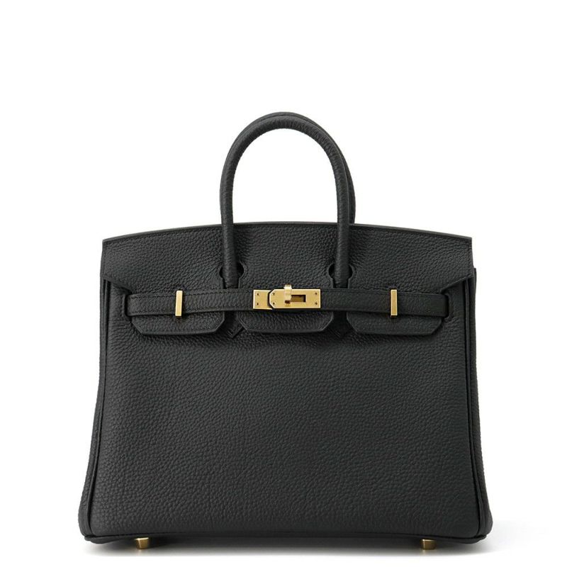 エルメス バーキン25 ブラック/ゴールド金具 トゴ K刻印 HERMES Birkin ハンドバッグ 黒