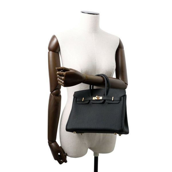 エルメス バーキン25 ブラック/ゴールド金具 トゴ K刻印 HERMES Birkin ハンドバッグ 黒