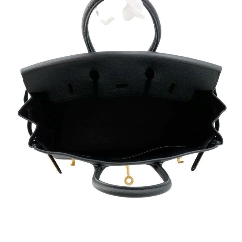 エルメス バーキン25 ブラック/ゴールド金具 トゴ K刻印 HERMES Birkin ハンドバッグ 黒