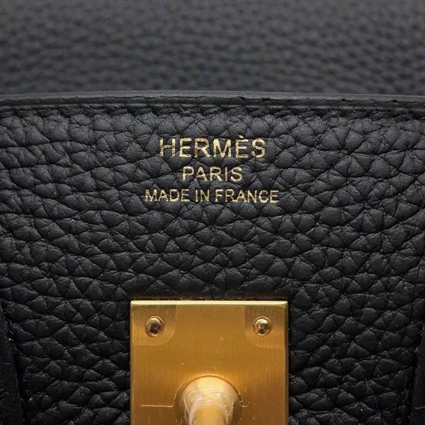 エルメス バーキン25 ブラック/ゴールド金具 トゴ K刻印 HERMES Birkin ハンドバッグ 黒