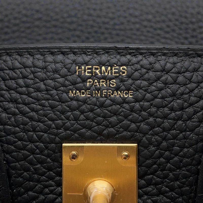 エルメス バーキン25 ブラック/ゴールド金具 トゴ K刻印 HERMES Birkin ハンドバッグ 黒