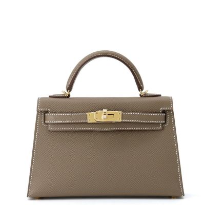新品　HERMES ケリーベルト　エトゥープ×ゴールド　K刻印 ケリー ベルト エプソン エトゥープ ローズゴールド金具 Z刻印 新品