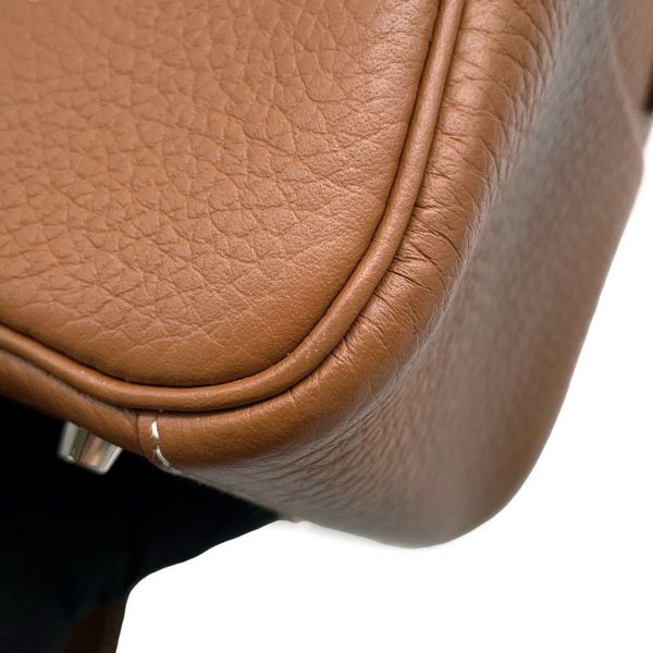 エルメス ハンドバッグ リンディ ミニ ゴールド/シルバー金具 トリヨンクレマンス B刻印 2wayショルダー