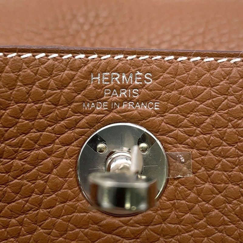エルメス ハンドバッグ リンディ ミニ ゴールド/シルバー金具 トリヨンクレマンス B刻印 2wayショルダー