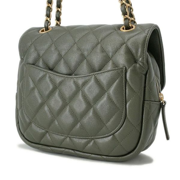 シャネル チェーンショルダーバッグ マトラッセ ココマーク キャビアスキン CHANEL