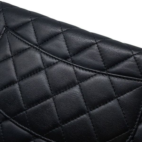 シャネル チェーンウォレット マトラッセ ココマーク ラムスキン キルティング A33814 CHANEL 財布 黒