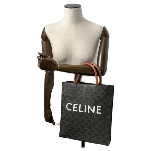 セリーヌ トートバッグ スモール バーティカル カバ トリオンフキャンバス CELINE バッグ