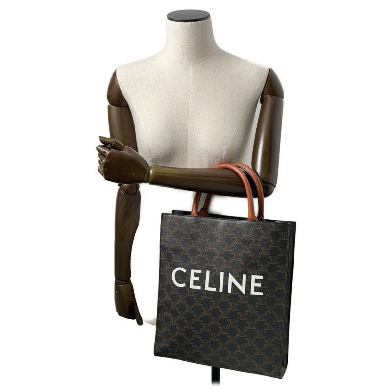 セリーヌ トートバッグ スモール バーティカル カバ トリオンフキャンバス CELINE バッグ