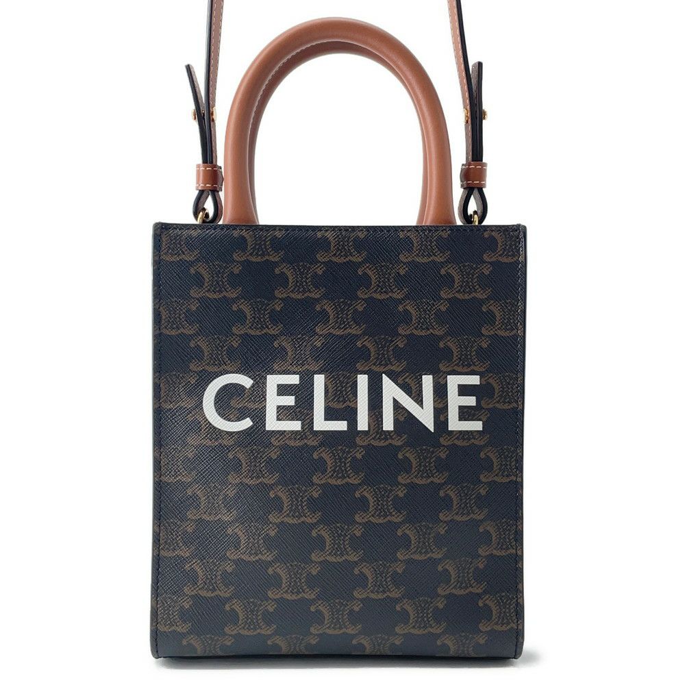 セリーヌ ハンドバッグ トリオンフ ミニ バーティカル カバ 194372 2wayショルダーバッグ