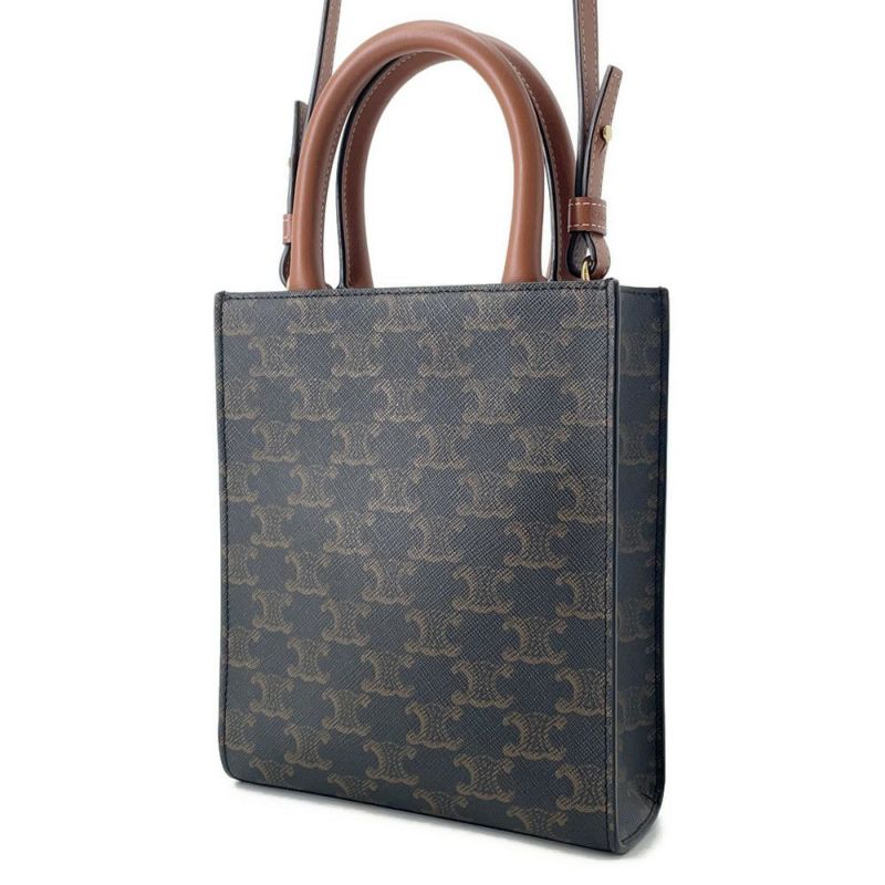 セリーヌ ハンドバッグ トリオンフ ミニ バーティカル カバ 194372 2wayショルダーバッグ