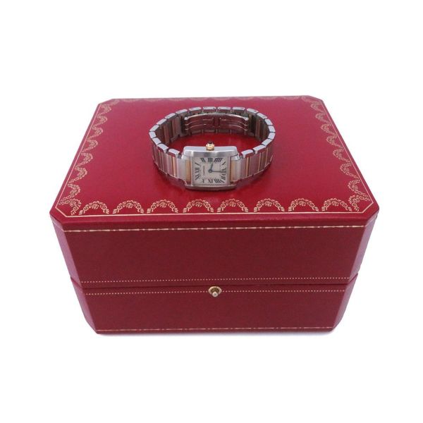 カルティエ タンク フランセーズ SM W51007Q4 Cartier 腕時計 クォーツ 白文字盤