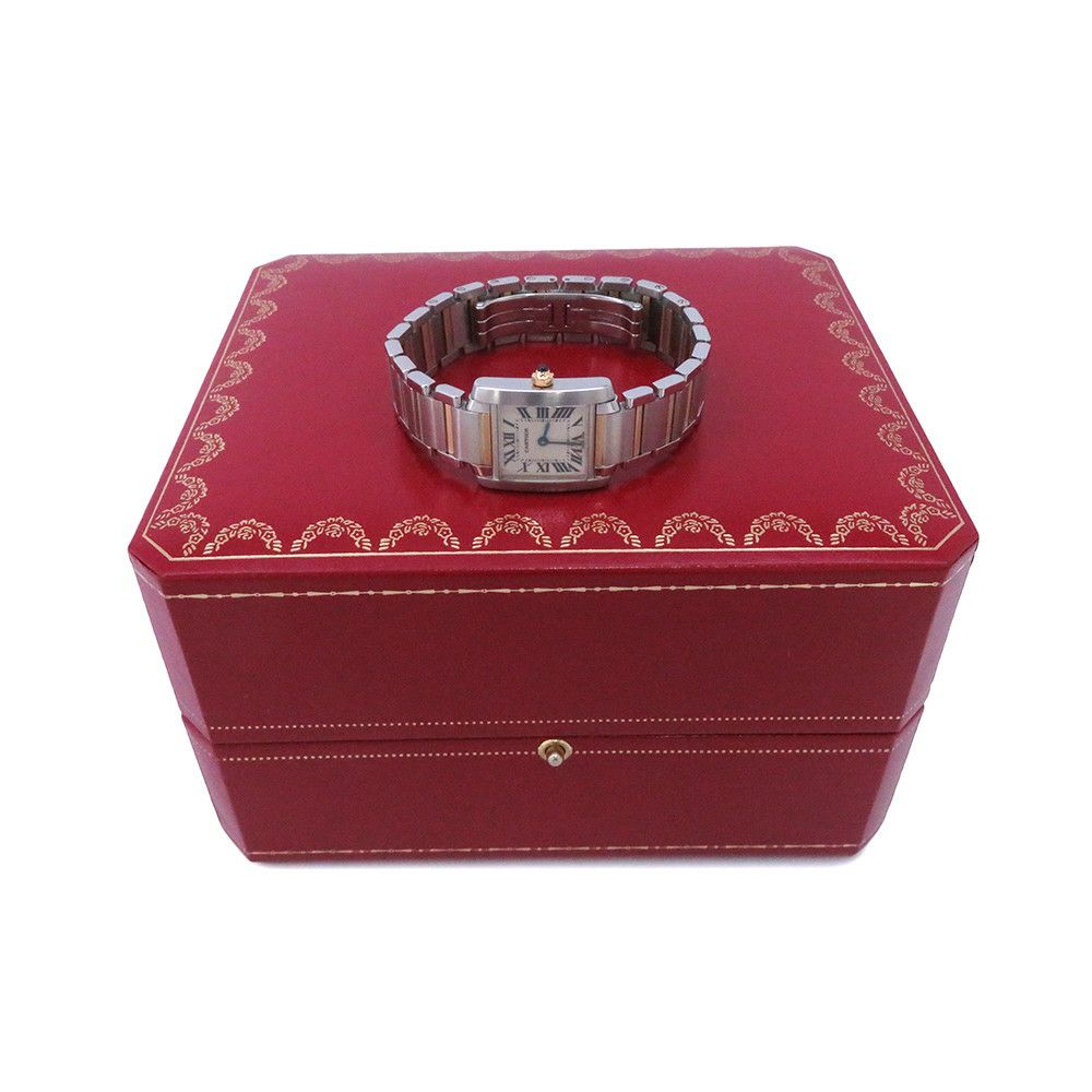 カルティエ タンク フランセーズ SM W51007Q4 Cartier 腕時計 クォーツ 白文字盤