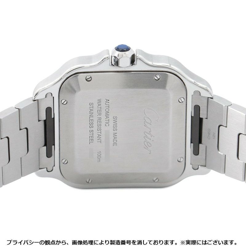 カルティエ サントス ドゥ カルティエ デュアルタイムゾーン LM WSSA0076 Cartier 腕時計 グレー文字盤
