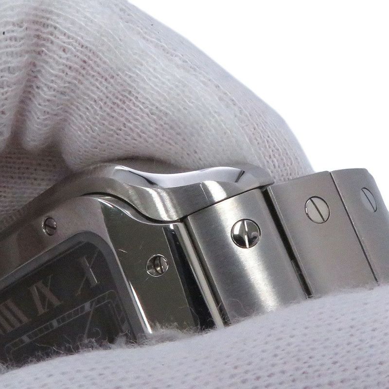 カルティエ サントス ドゥ カルティエ デュアルタイムゾーン LM WSSA0076 Cartier 腕時計 グレー文字盤