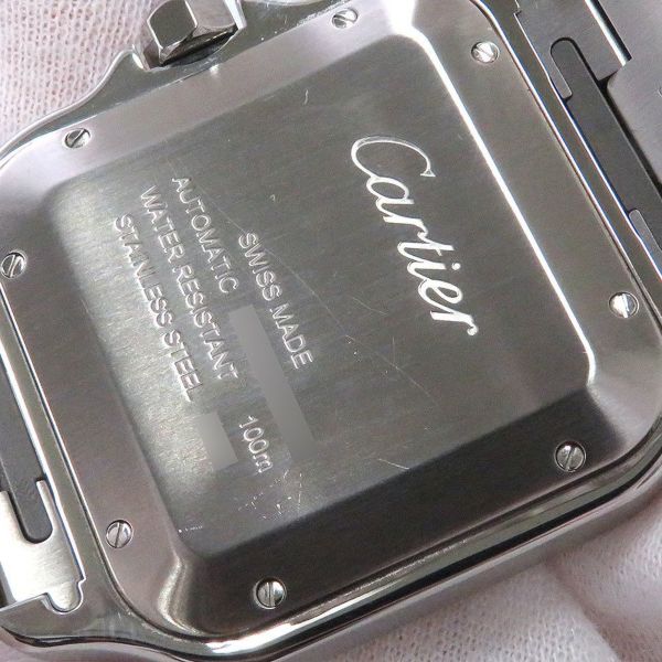 カルティエ サントス ドゥ カルティエ デュアルタイムゾーン LM WSSA0076 Cartier 腕時計 グレー文字盤