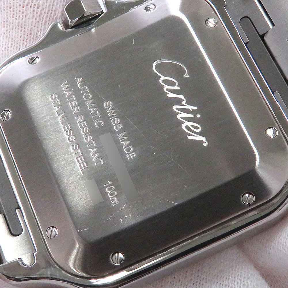 カルティエ サントス ドゥ カルティエ デュアルタイムゾーン LM WSSA0076 Cartier 腕時計 グレー文字盤